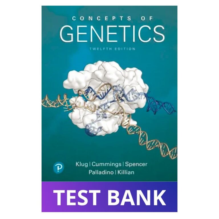 Test Bank for Concepts of Genetics, 12th Edition 